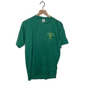 Vintage Jerzees Its Maid Time Shirt Green Graphic Butterfly 1990s VTG 90s Large